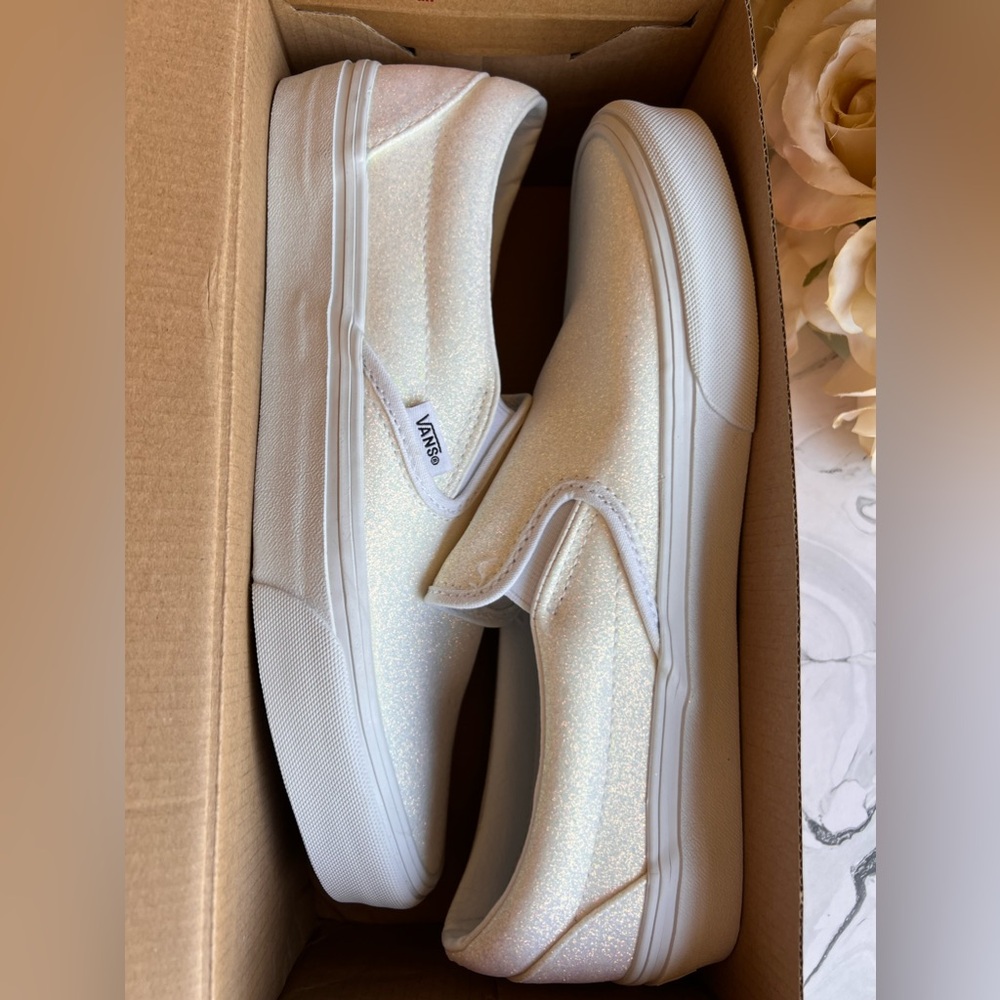 Glitter ✨🪩  Classic Slip-On Glitter Vans Shoe
